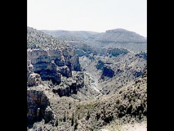 The Salt River Canyon and some funky rock folding in it.