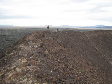 The view from the rim of Amboy Crater.