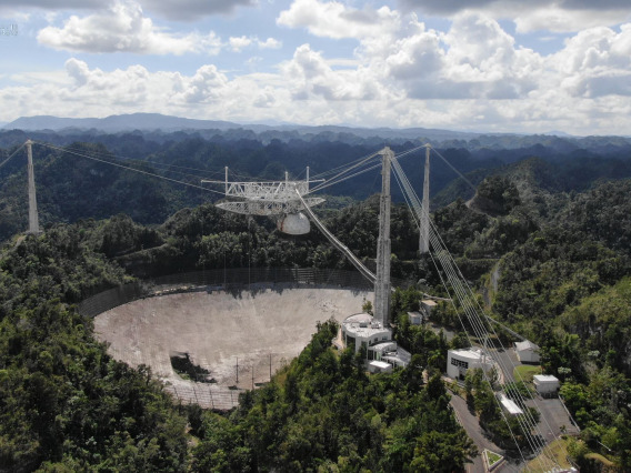 Arecibo Observatory's 305-meter telescope in November of 2020. University of Central Florida.