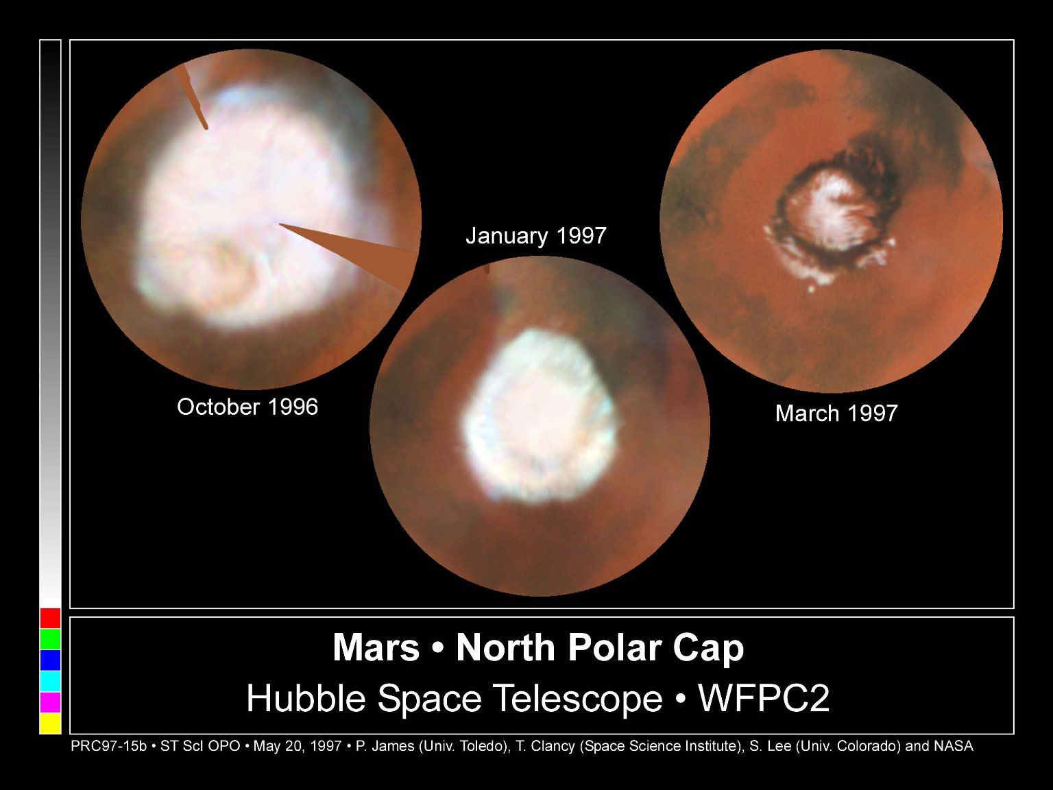 Mars north pole changes