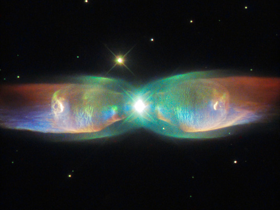 The Butterfly Nebula, also known as the Twin Jet Nebula, is an example of a so-called bipolar planetary nebula. The object of this study, K4-47, is much less known, but may be similar in appearance. Having nothing to do with planets, a planetary nebula is