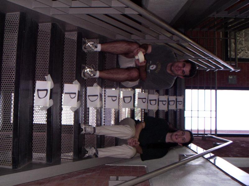 The entrance to Disco Planet, with bouncers Terry and Gwen.