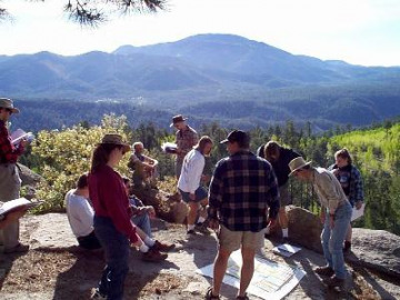 Our campsite had a great overlook of the Valles Caldera and Redondo Peak, a resurgent dome that Joe talked about.