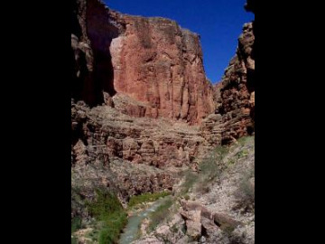 The water was a beautiful blue-green, and canyons were spectacular.