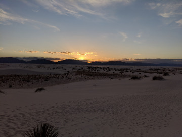 Sunset at White Sands NM