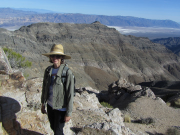 Sarah Sutton in front of Death Valley