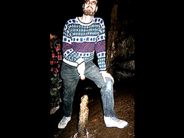 The Guadalupe caves are mature and highly decorated (lots of flowstone, stalagmites, stalctites, etc.). Inside Slaughter Canyon Cave, we saw almost every kind of formation! At right, Alfred checks out a stalagmite.