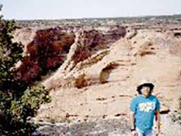 Andy against the backdrop  of Canyon de Chelly.