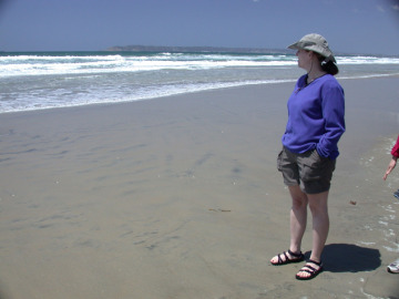 We watched a parasailer mess around as well.