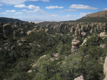 The hoodoos and precariously balanced rocks of Chiricahua National Monument, Arizona.