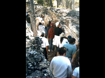 A similar setup as Narrow Gauge, we were able to walk right into the center of this inactive spring and see the inner sides like a road cut.