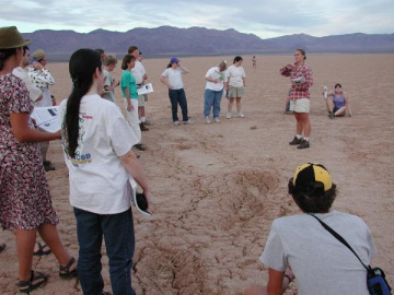 Jay became very enthusiastic and started screaming "We've got giant cracks!" as we drove across the playa.