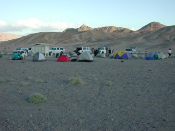 Day 4. Unsurprisingly, we did not reach our planned campsite after our lengthy sojourn in Death Valley and camped in the windiest, sandiest patch of the Mojave desert.