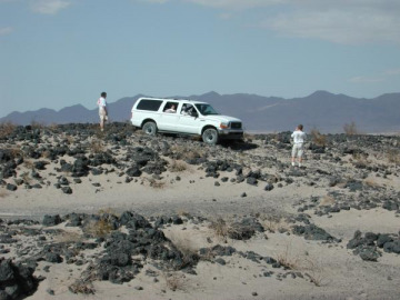 We went off-roading across a lava field to get to Amboy crater.