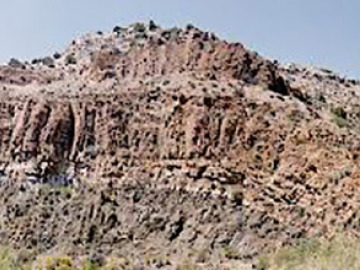 The Salt River Canyon and some funky rock folding in it.