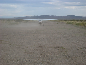 Rick takes off for home from Runway 1 at Amboy International Airport.