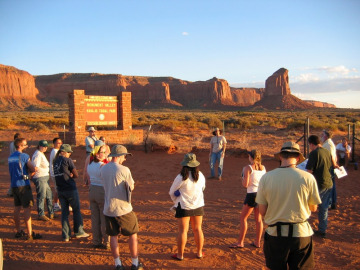 We also discussed the mesas and buttes in Monument Valley.