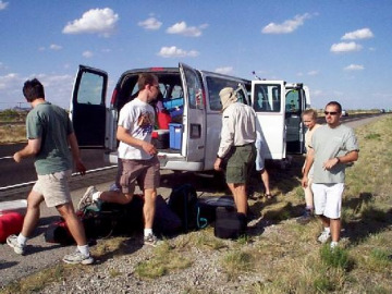 Luckily, Fred stopped his vehicle to inspect its strange handling before the tyre exploded.