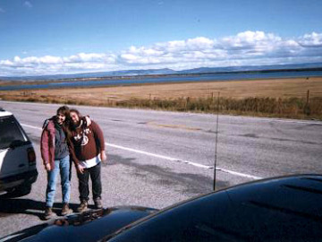 Kim and Andy share a van moment.