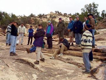 Rachel gives her natural bridges talk.