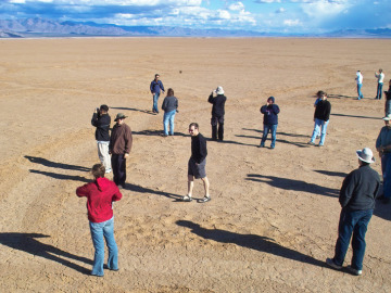 Day 1. We explore Red Lake Playa just northwest of Kingman, AZ, and find some giant dessication cracks on the playa floor.