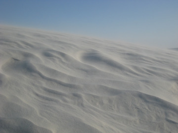 We then ventured up to White Sands, where it was pretty windy.