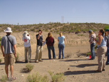 Mike Bland describing stream terraces.