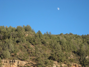 Moon rising over Tonto Bridge.