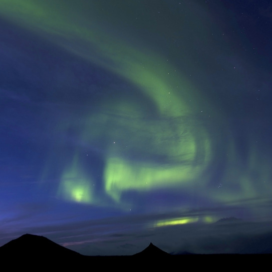 Intense auroa displays like this one are often short lived, but some members of the science team were fortunate to see some exquisite auroral displays.