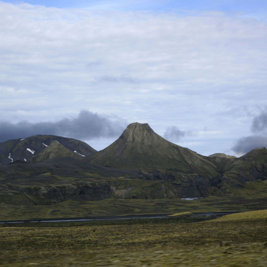 View towards the Skaftá River overlooking part of the Laki lava flow. 