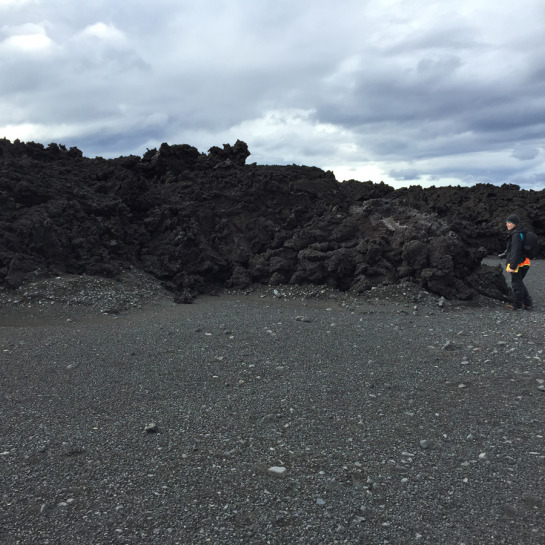 Extensive photogrammetric documentation will help to understand lava–substrate interactions and aeolian mantling processes. In this image, field observations show that the flow "plowed" into the surrounding sediments as the lava advanced.