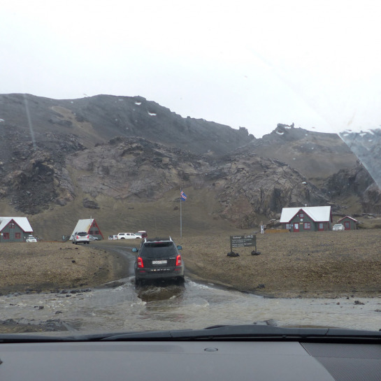 To access the new lava flow at Holuhraun the team stayed at Dreki, located just outside the Askja caldera.