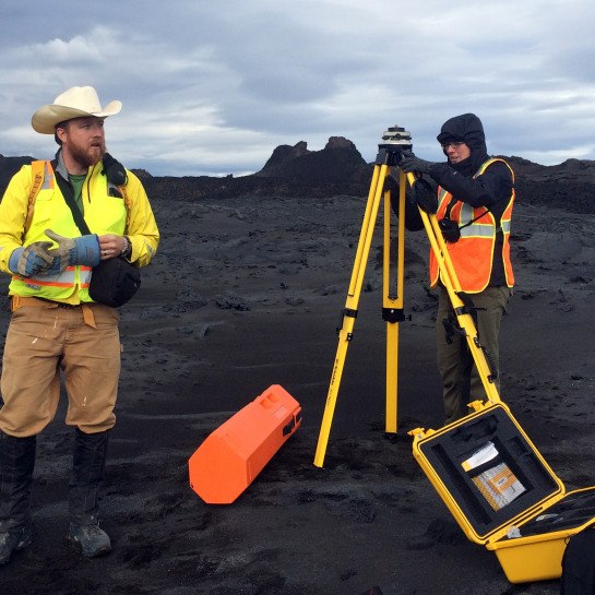 Setting up a basestation for a Differential Global Positioning System (DGPS) survey.