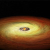Planet-forming disk of gas and dust
