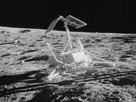 Surveyor 3, which successfully landed on the moon, photographed by the Apollo 12 astronauts
