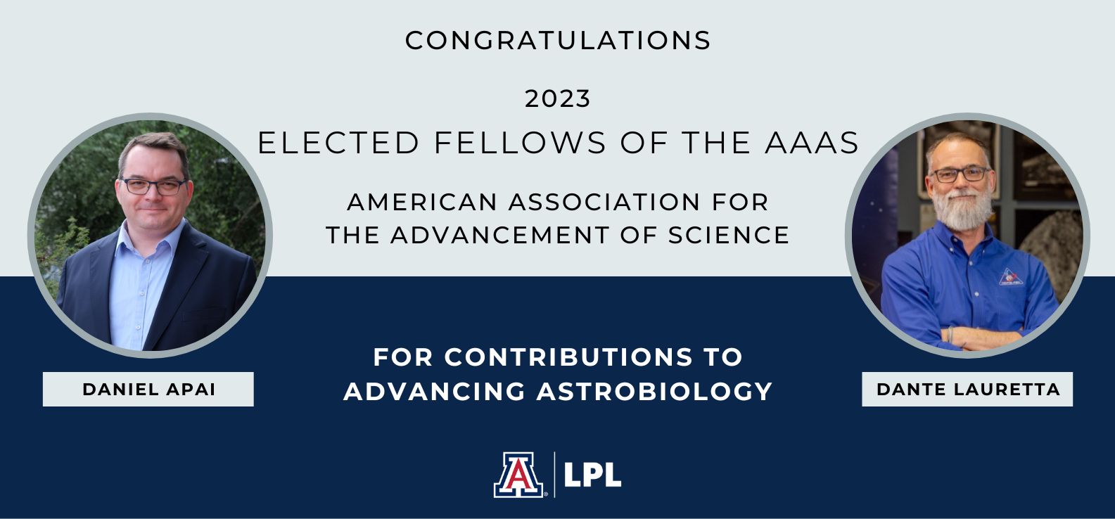 Daniel Apai and Dante Lauretta named AAAS Fellows