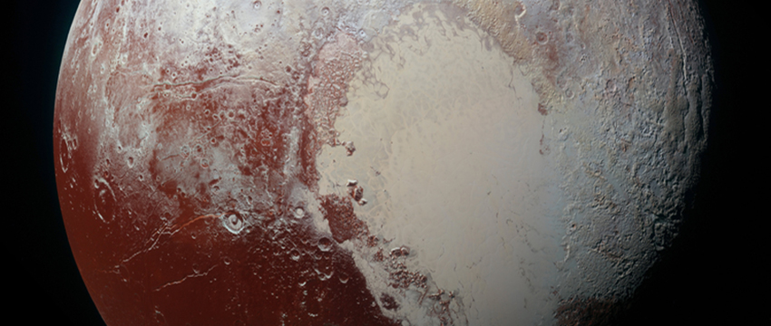 Pluto's "heart" may not always have been in its current position, two UA planetary researchers suggest. (Image: NASA/Johns Hopkins University Applied Physics Laboratory/Southwest Research Institute)