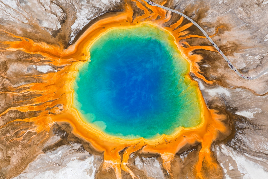 Grand Prismatic Spring in Yellowstone National Park