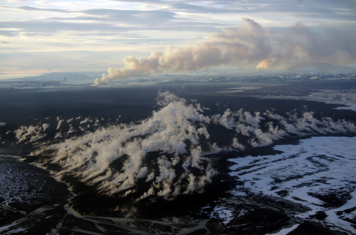 Created by an eruption five years ago, the Holuhraun lava flow field in Iceland is some of the newest "real estate" in the world where Christopher Hamilton and his team are testing new ways for drones and rovers to work together to explore Mars.