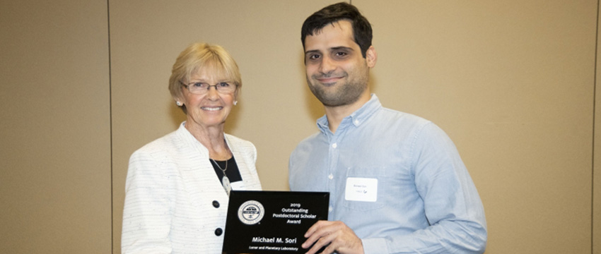 Dr. Michael Sori was presented with the Outstanding Postdoctoral Scholar Award at the 2019 Awards of Distinction Luncheon and Ceremony, on April 1st.