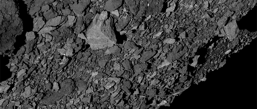 Bennu's surface is rockier than expected, creating challenges for the team whose mission is to scoop up a sample of pristine material and return it to Earth in 2023. (Image: NASA/Goddard/UA)