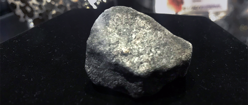 A sample of the Michigan meteorite recovered by citizen scientists using maps produced by UA assistant professor Vishnu Reddy’s Doppler radar technique (Photo: Vishnu Reddy)