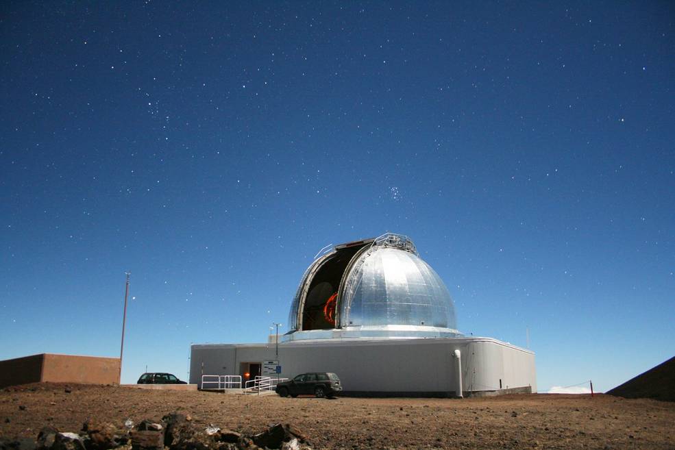 In addition to supporting a variety of NASA planetary missions, NASA's Infrared Telescope Facility on Maunakea on the Big Island of Hawaii is also used to determine the composition of near-Earth objects. Credits: University of Hawaii Institute for Astronomy / Michael Connelley