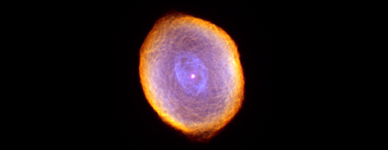 In this picture of the Spirograph Nebula, a dying star about 2,000 light-years from Earth, NASA's Hubble Space Telescope revealed some remarkable textures weaving through the star's envelope of dust and gas. UArizona researchers have now found evidence that complex carbon nanotubes could be forged in such environments.NASA and The Hubble Heritage Team (STScI/AURA)