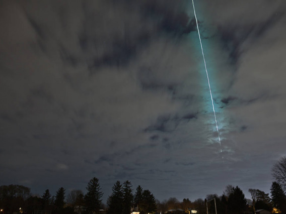 This time-lapse photograph was taken by astronomer Robert Weryk from near his home in London, Ontario, Canada, after NASA’s Scout system forewarned him about the entry of 2022 WJ1 on Nov. 19, 2022. 