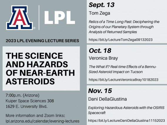 2023 Fall Evening Lecture schedule