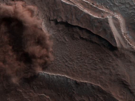 Avalanche on Mars (NASA/JPL/University of Arizona)