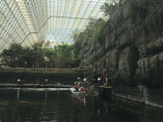 Students from Kyoto University in Japan and across Arizona participated in hands-on research in Biosphere 2's ocean biome. (Photo: Martin Pepper)