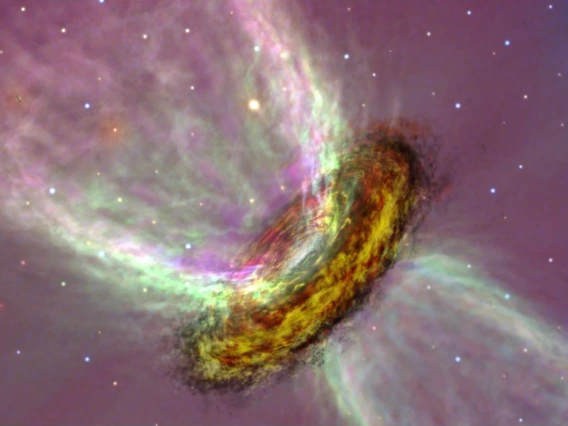Artist’s impression of a planet-forming disk surrounding a young star