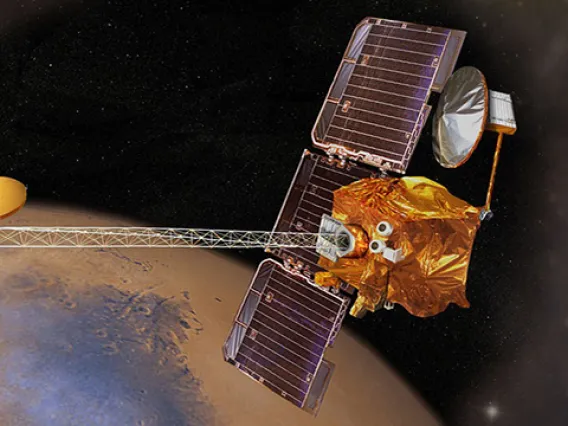 Artist's rendition of the Mars Odyssey.